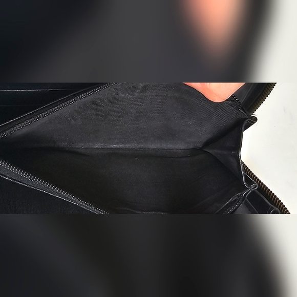 Gucci: Marmont Leather Continental Chevron, Black & White Wallet - Picture 12 of 12